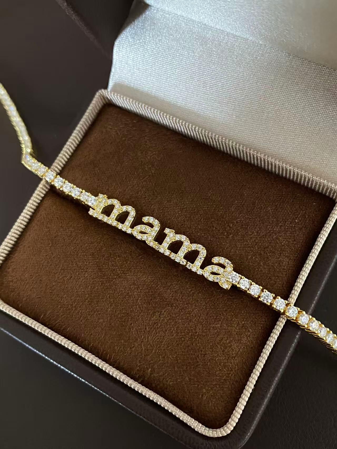 Moissanite bracelet 5 layer 18k gold plated