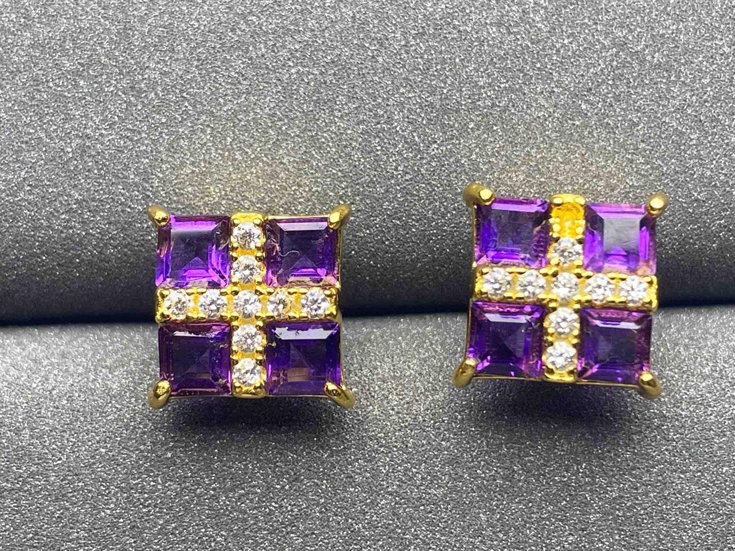 A741 Amethyst Earrings