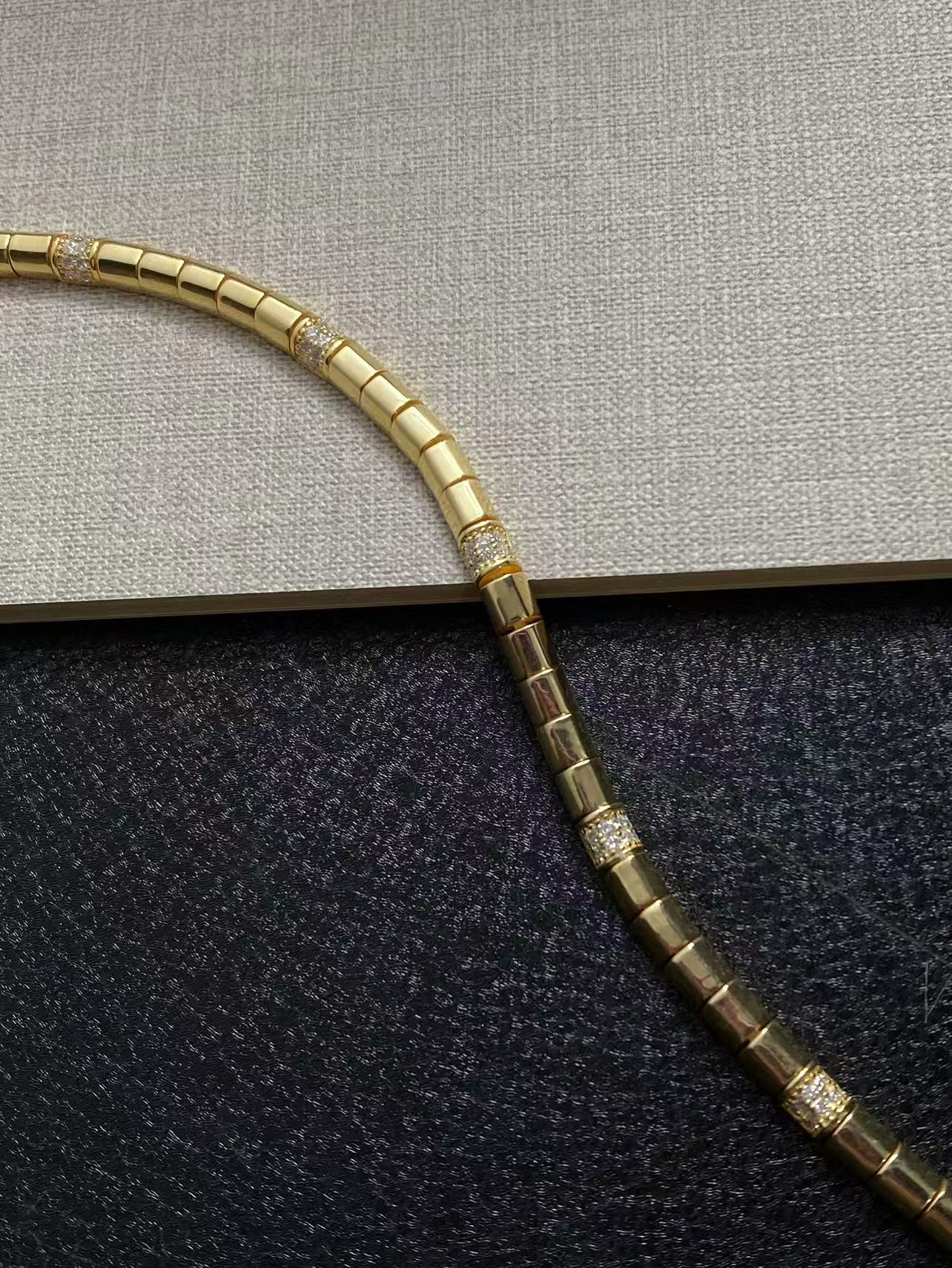 Moissanite bracelet 5 layer 18k gold plated