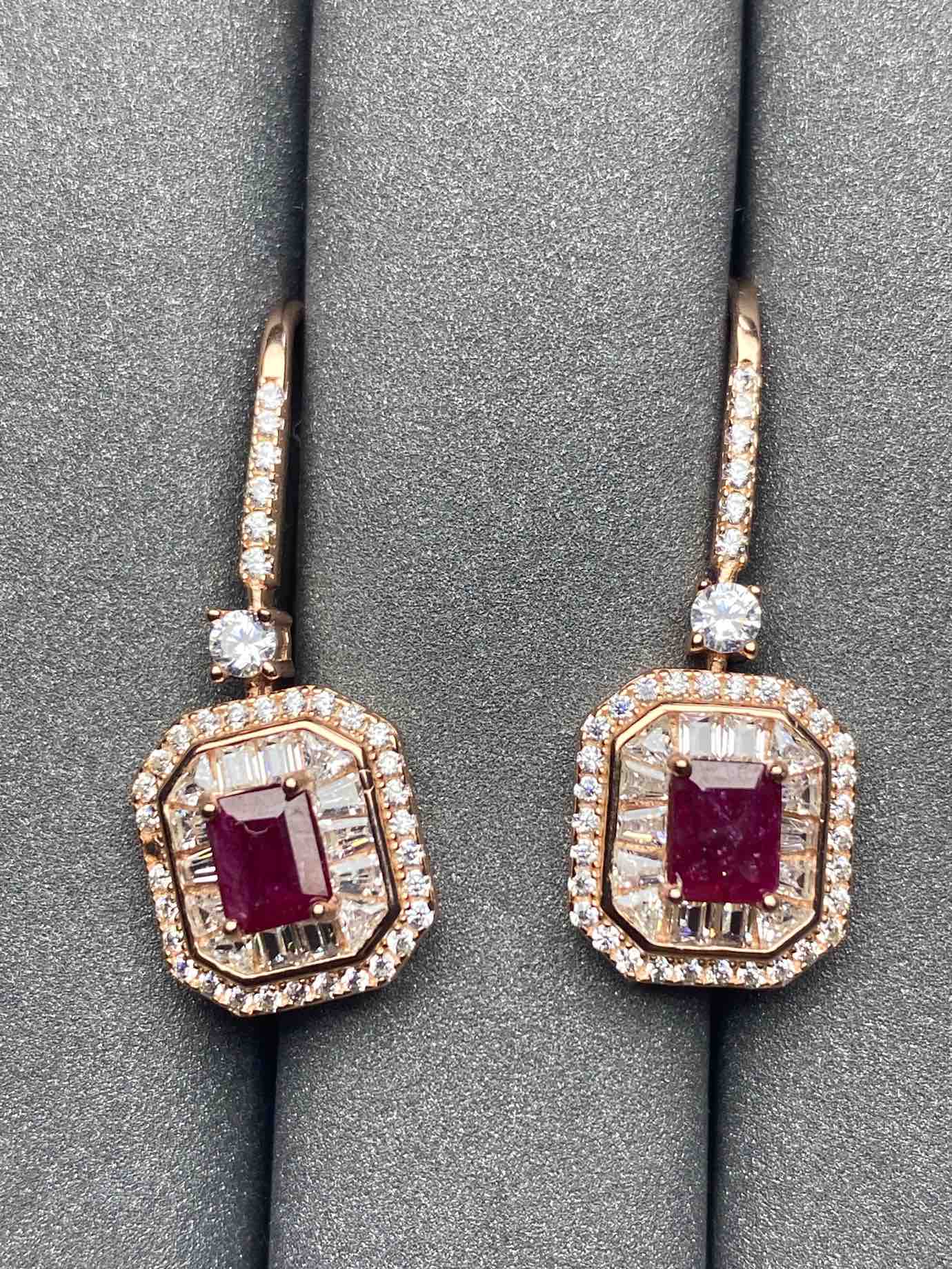 5419 Ruby Earrings