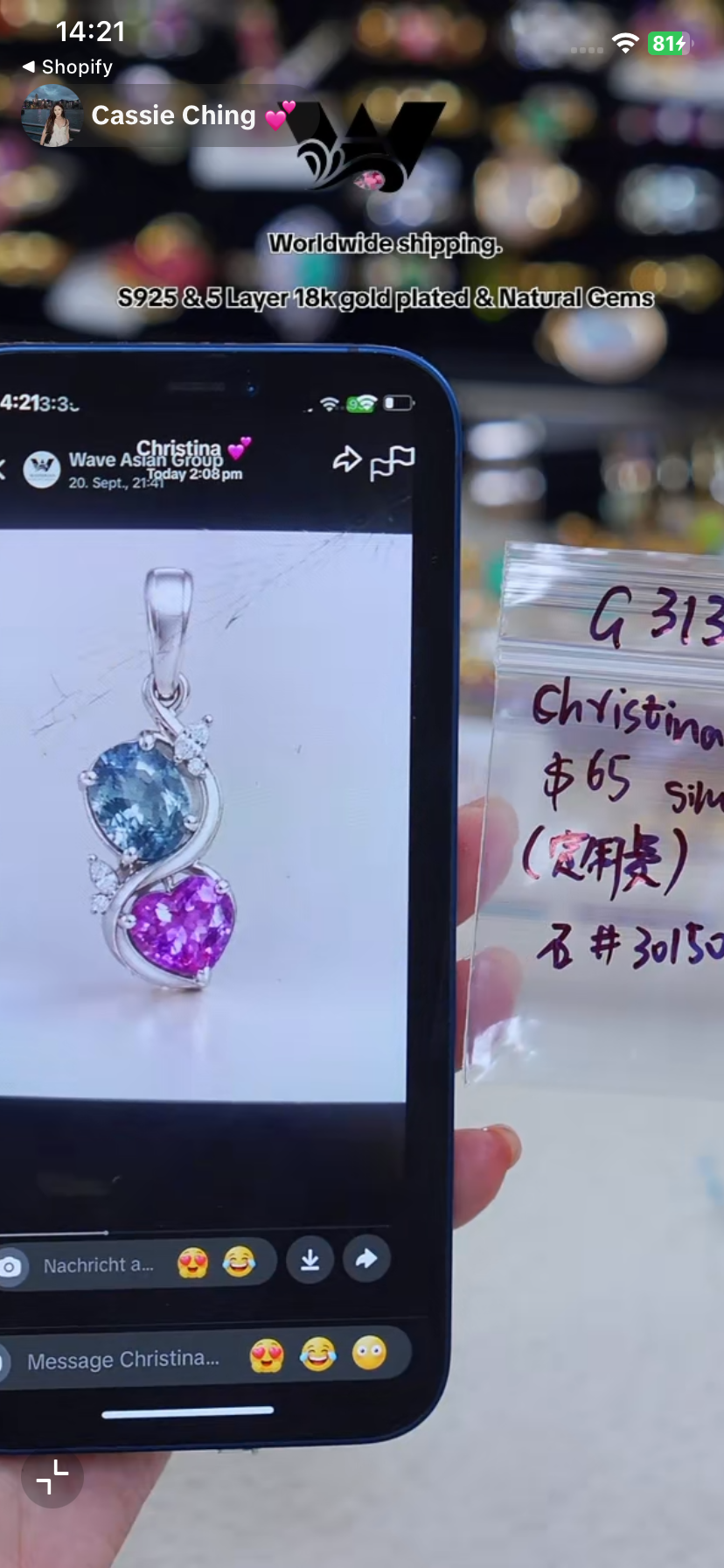 G313 Cassie Christina silver