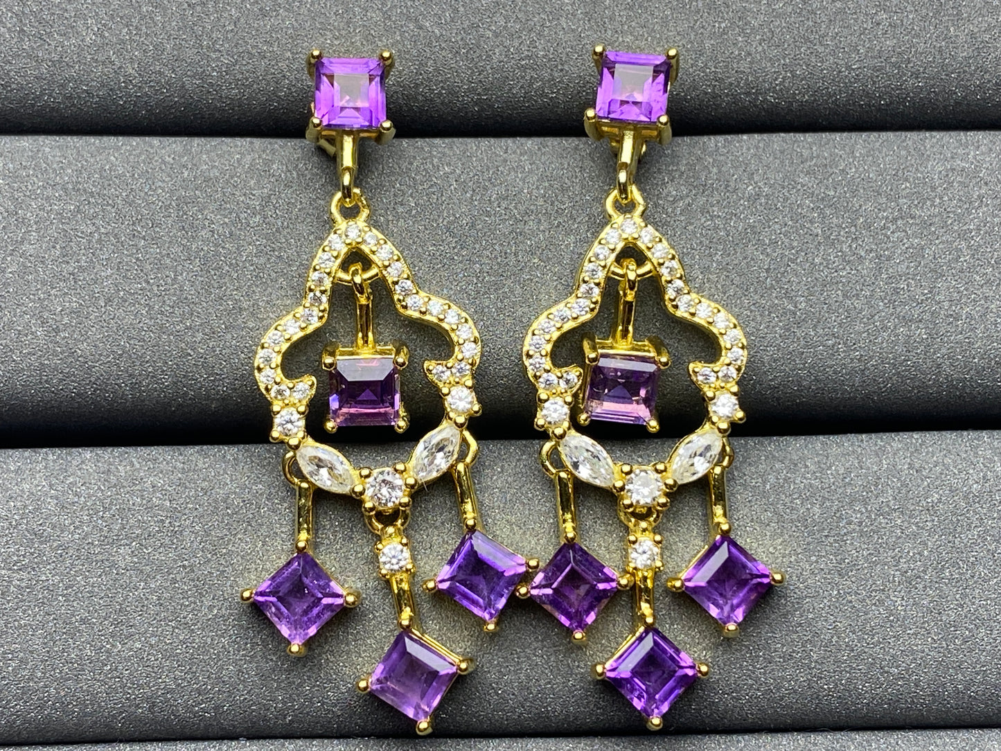 6145 Amethyst Earrings