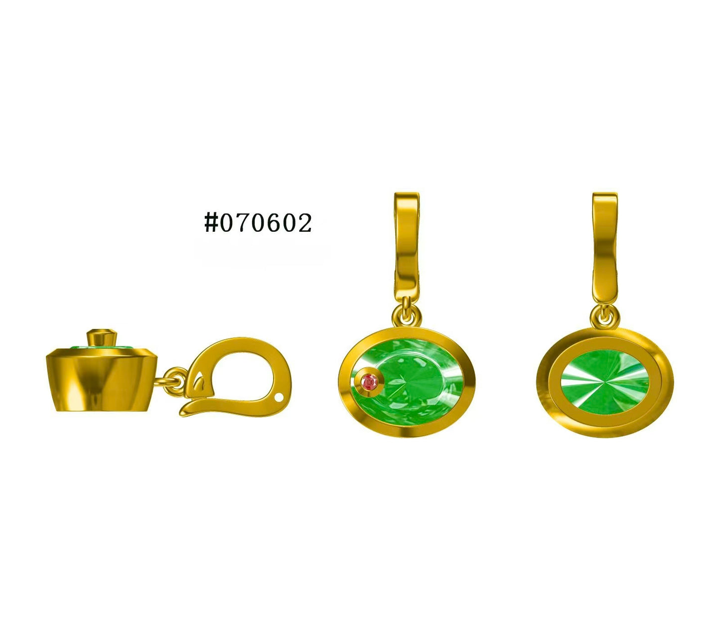 Nini-Custom pendant for #070602, s925 silver, gold,Melly