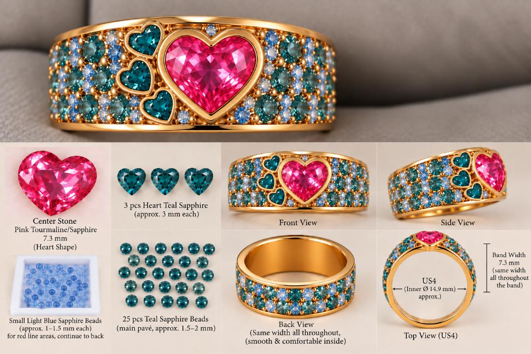 Nini-Custom rings for #30103, 30146, 30160, US4, S925 sterling silver plated with gold.