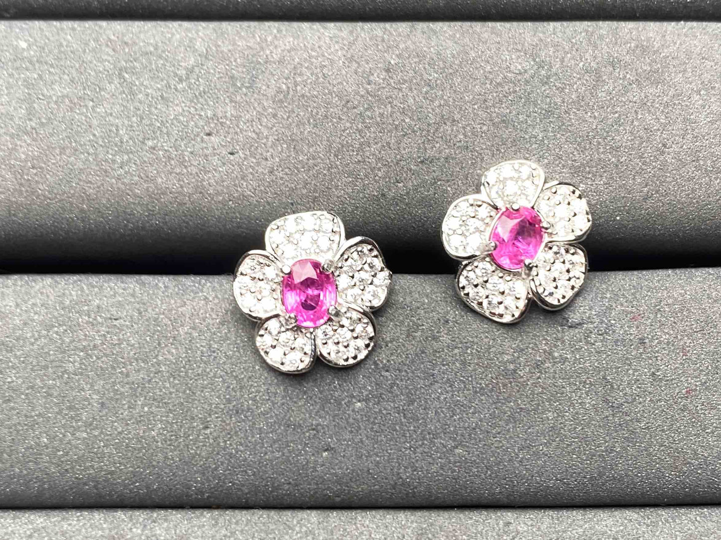 A10095 Pink Ruby Earrings