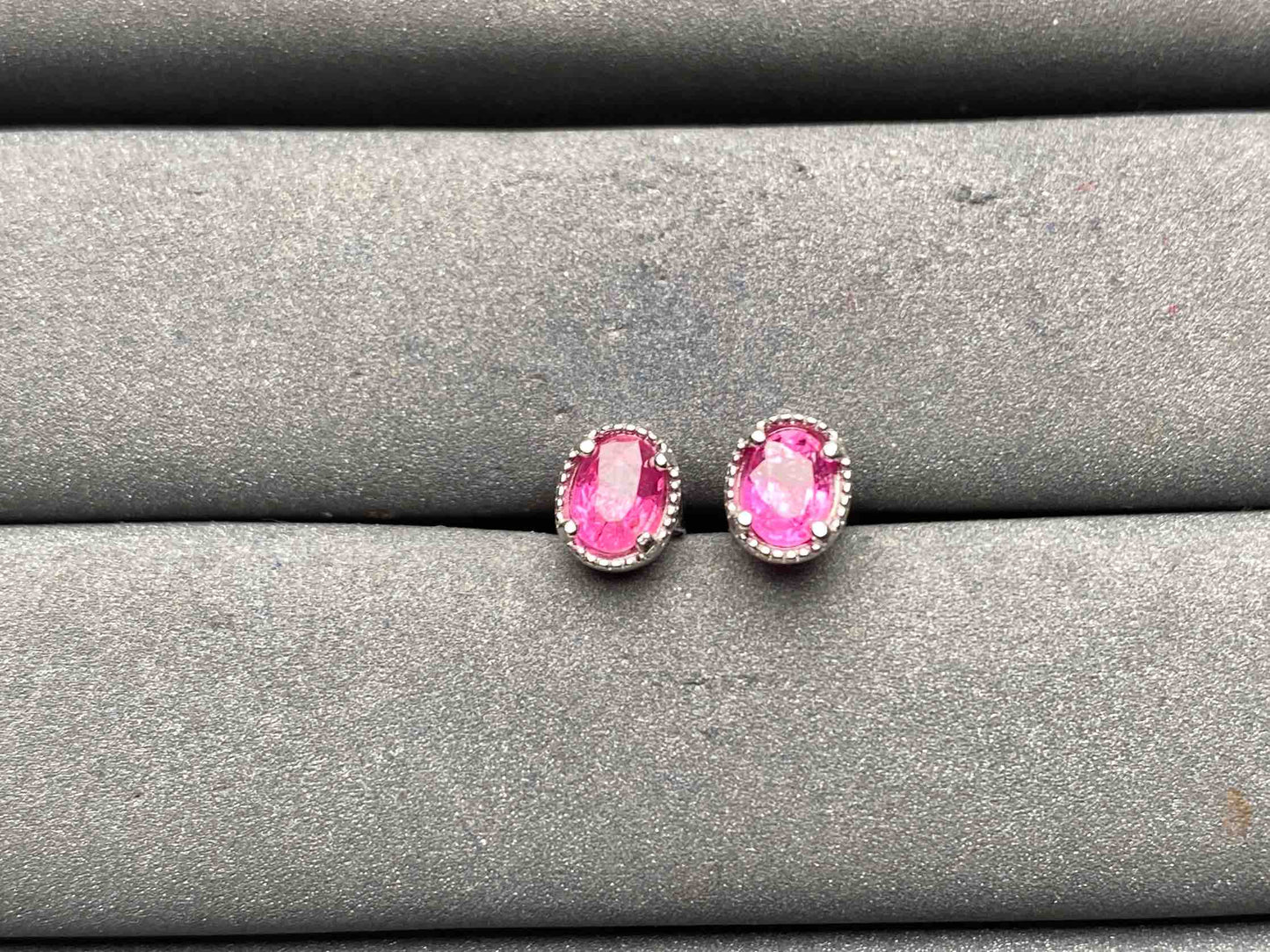 A10098 Pink Ruby Earrings