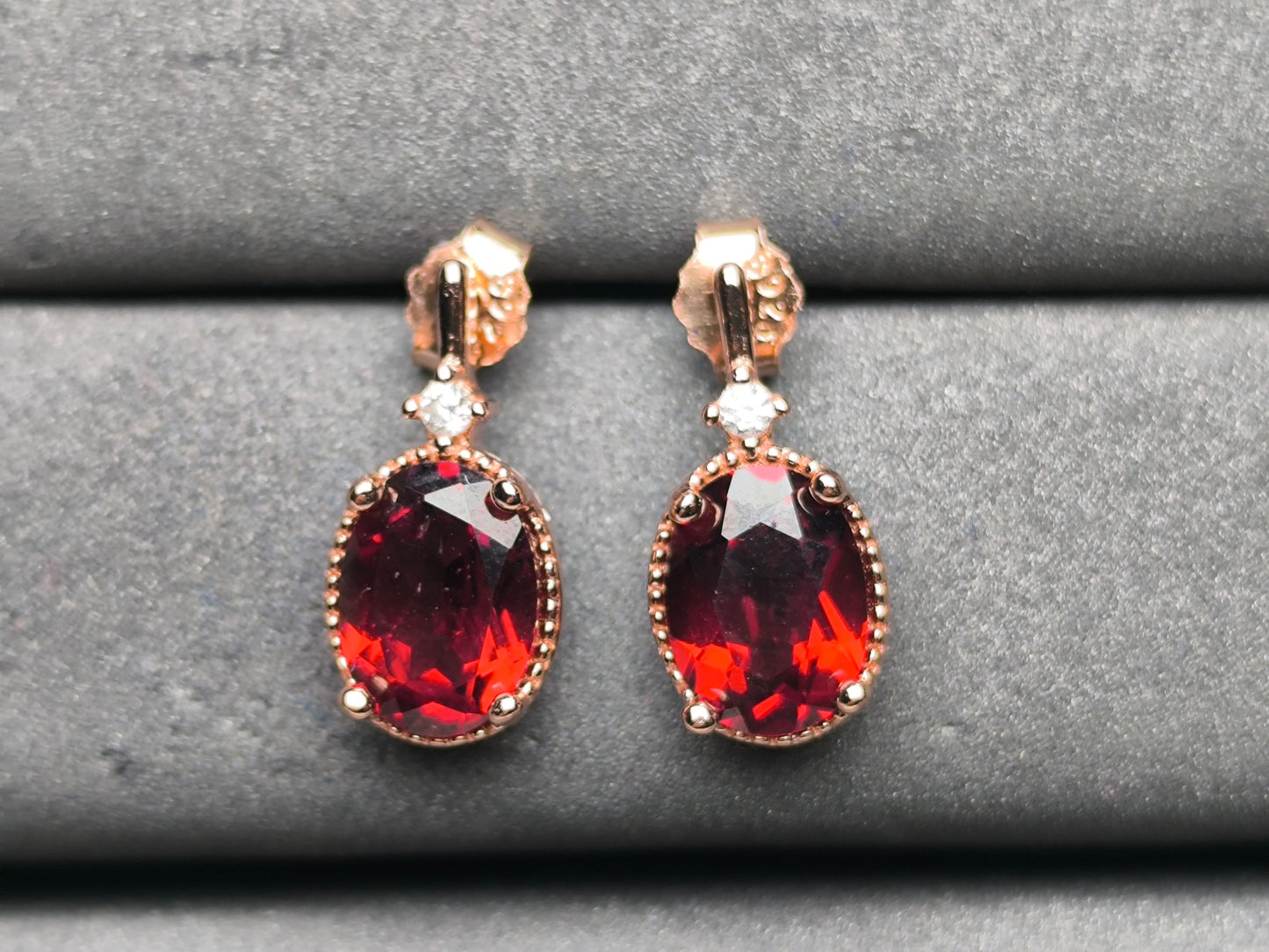 A10198 Garnet Earrings