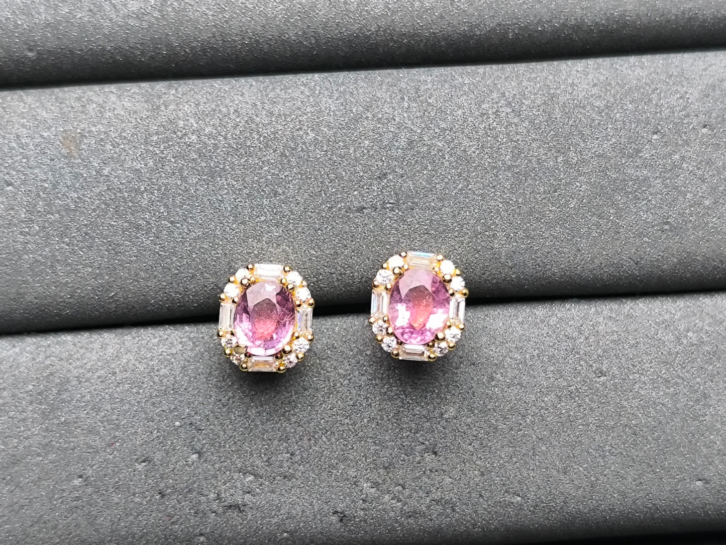 A10199 Pink Sapphire Earrings