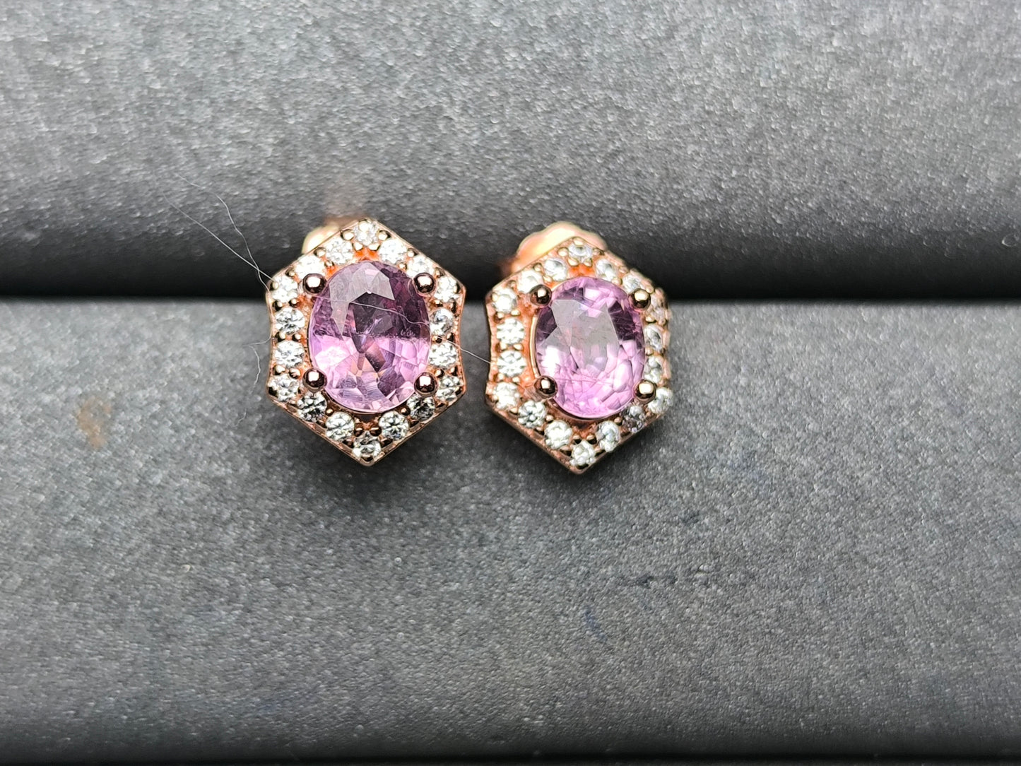 A10201 Pink Sapphire Earrings