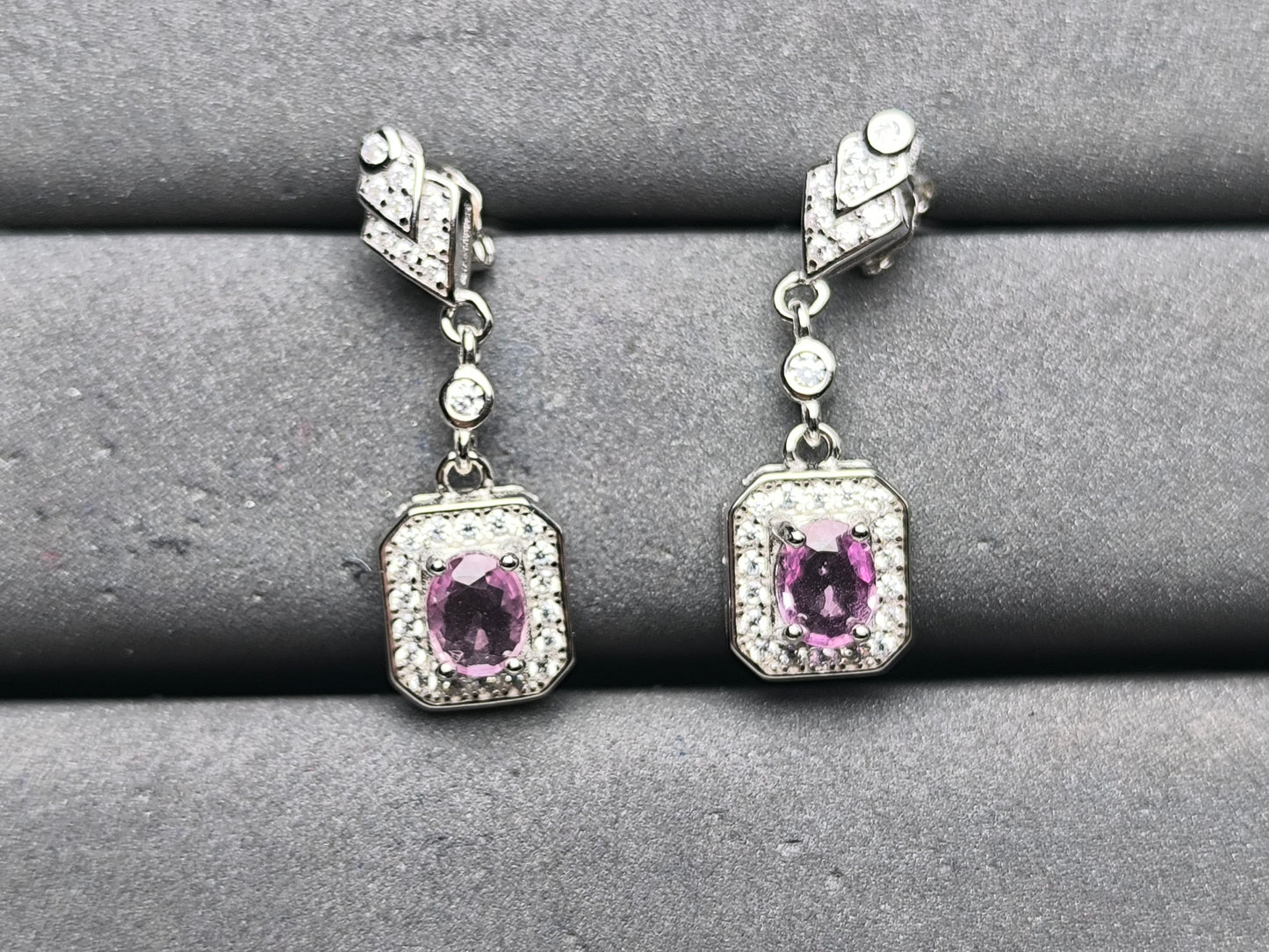 A10202 Pink Sapphire Earrings