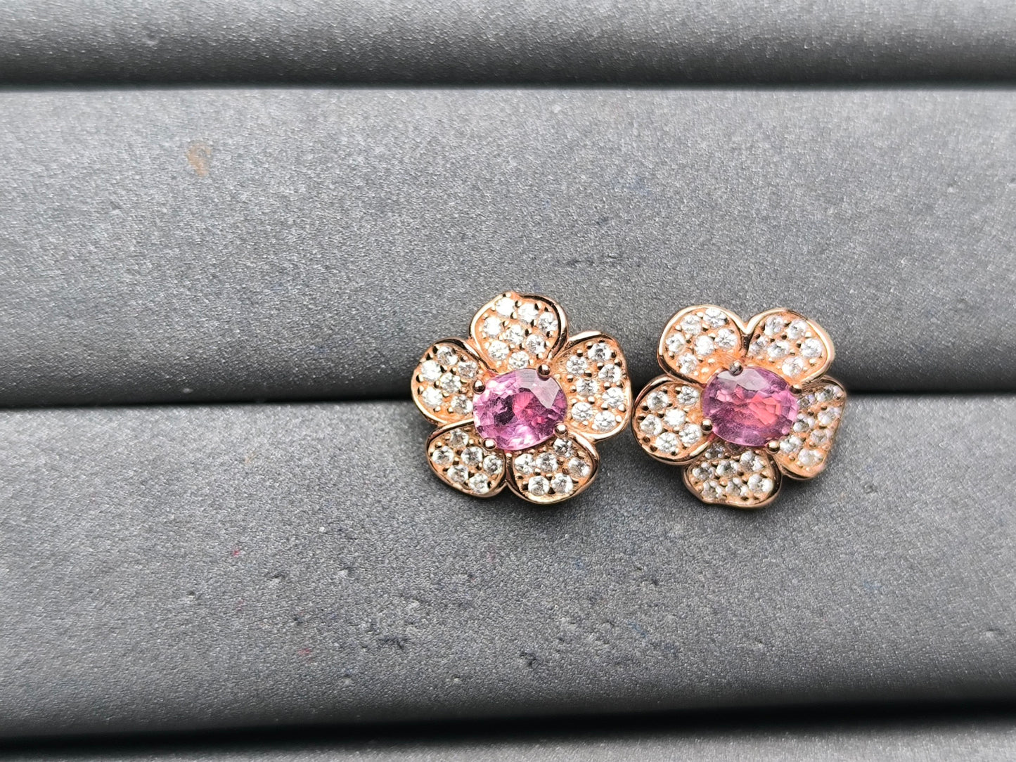 A10210 Pink Sapphire Earrings
