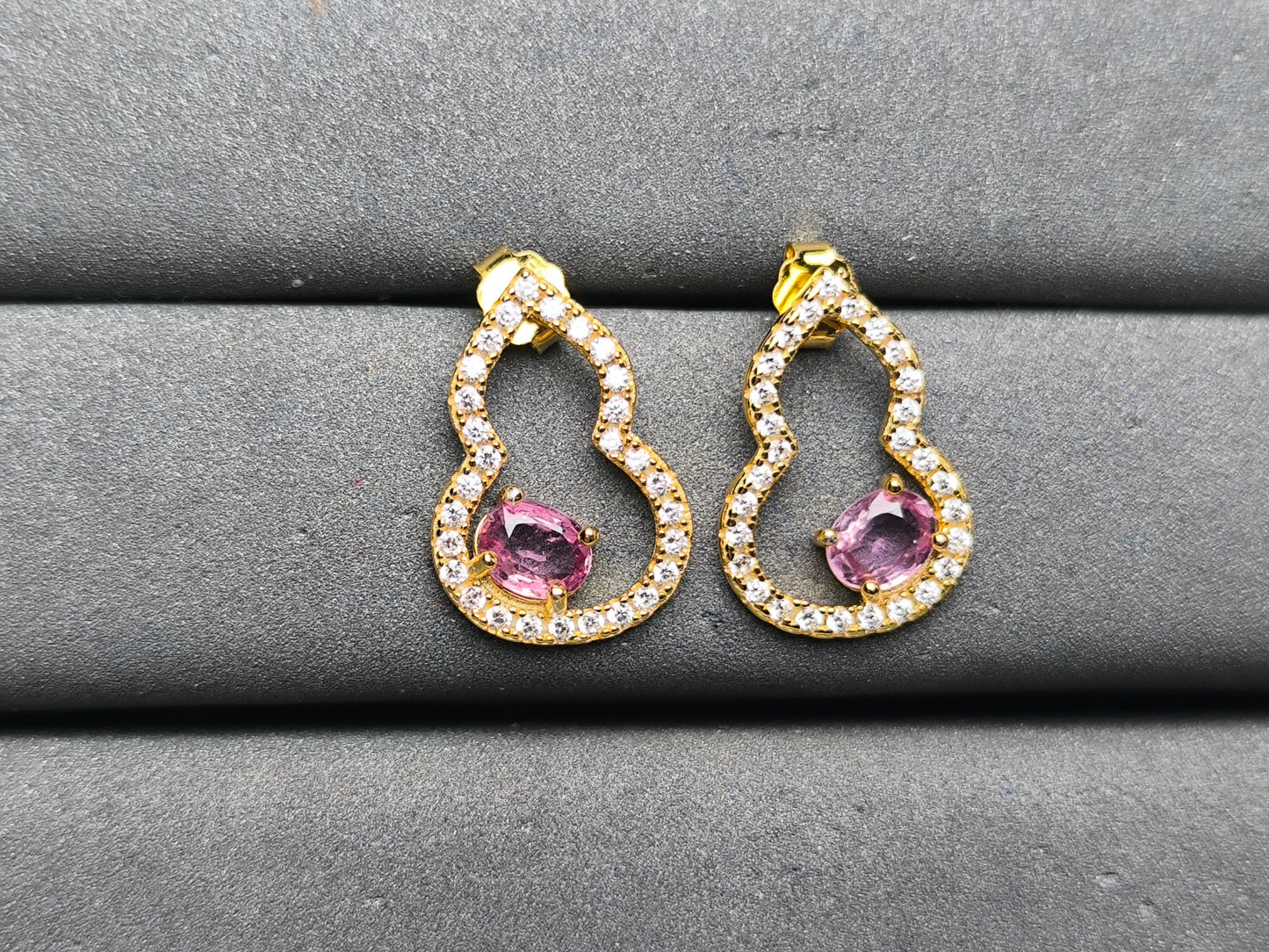 A10213 Pink Sapphire Earrings