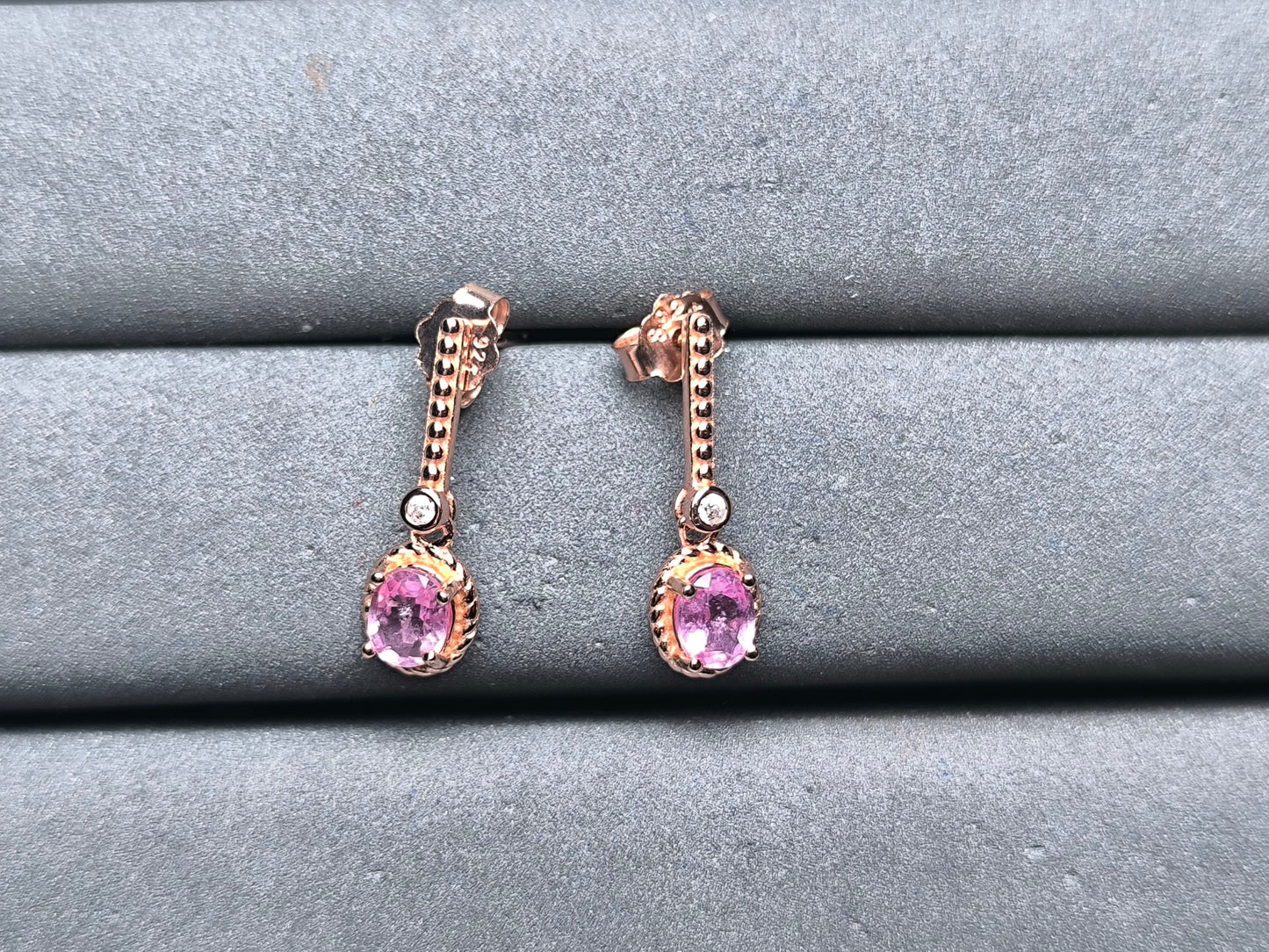A10214 Pink Sapphire Earrings