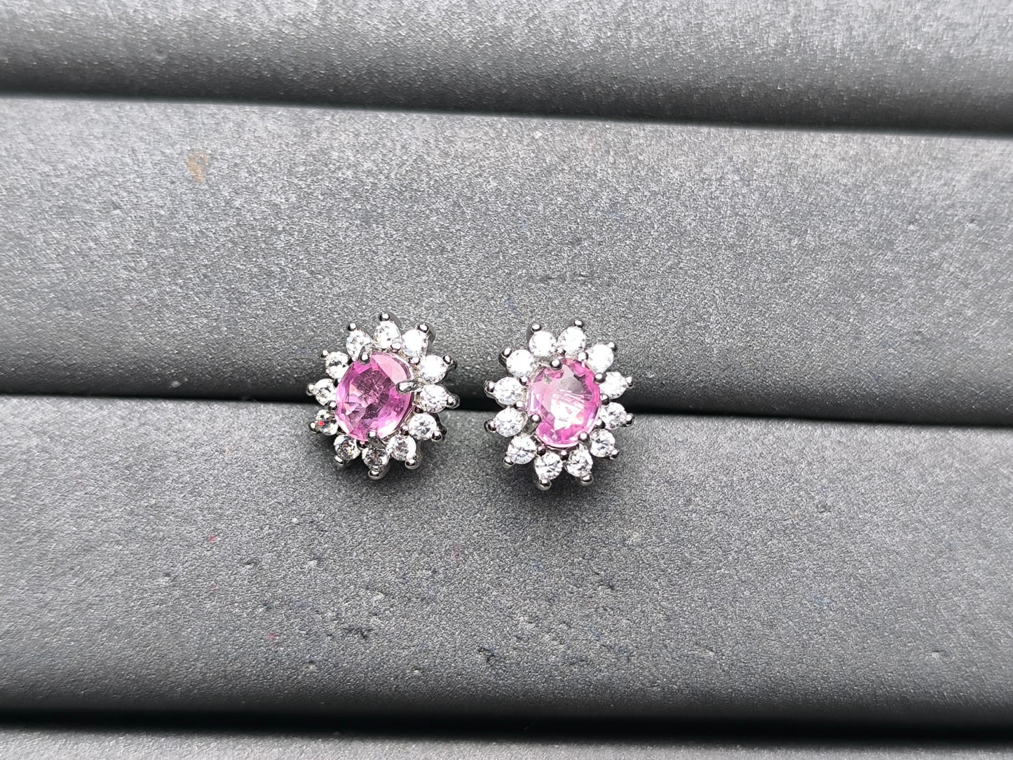 A10215 Pink Sapphire Earrings
