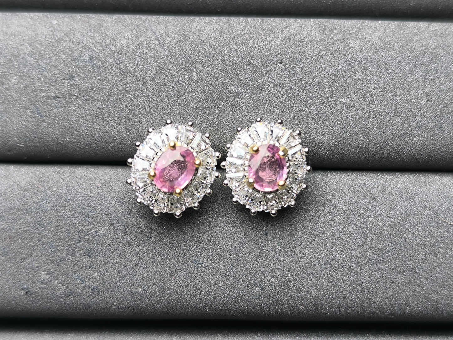 A10221 Pink Sapphire Earrings