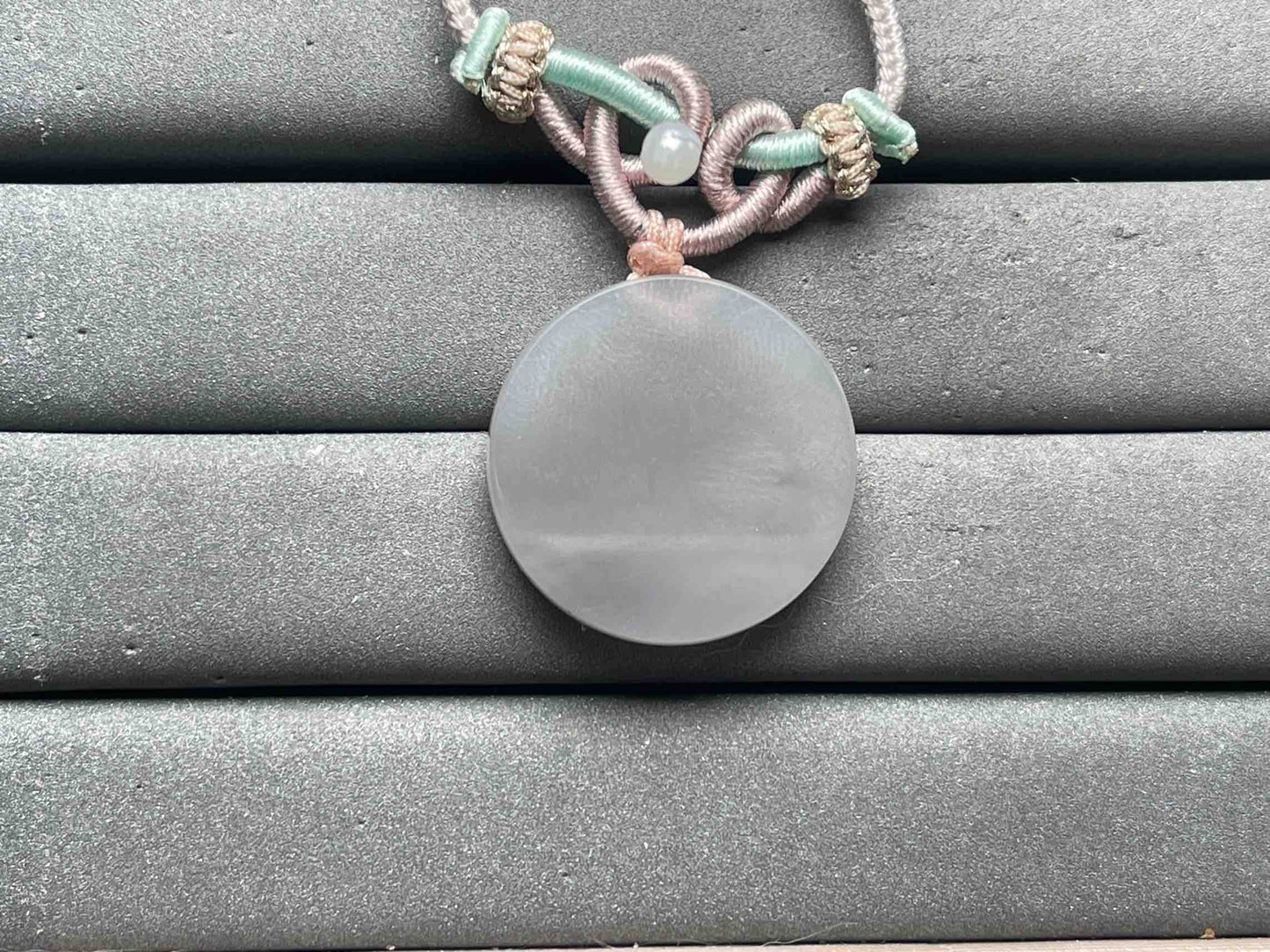A12241 Pink Jade Necklace