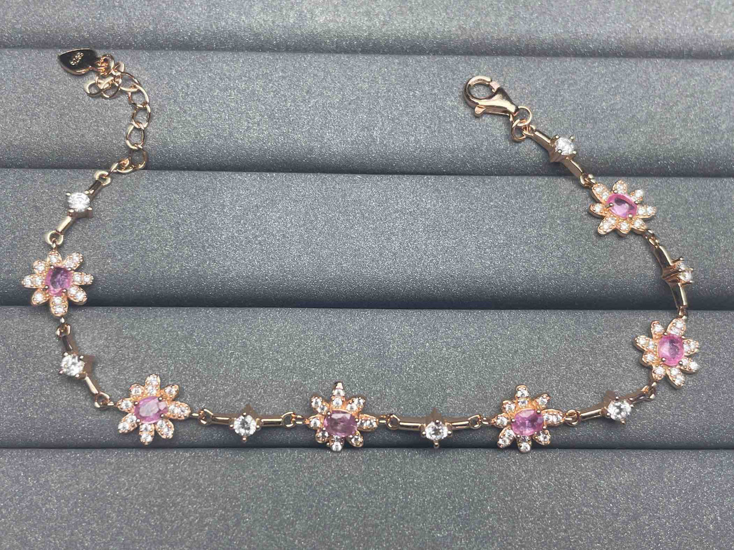 A1234 Pink Sapphire Bracelet