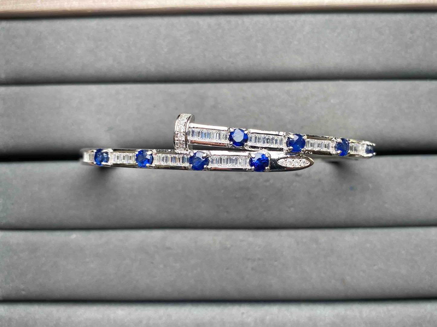 A12977 Blue Sapphire Bangle