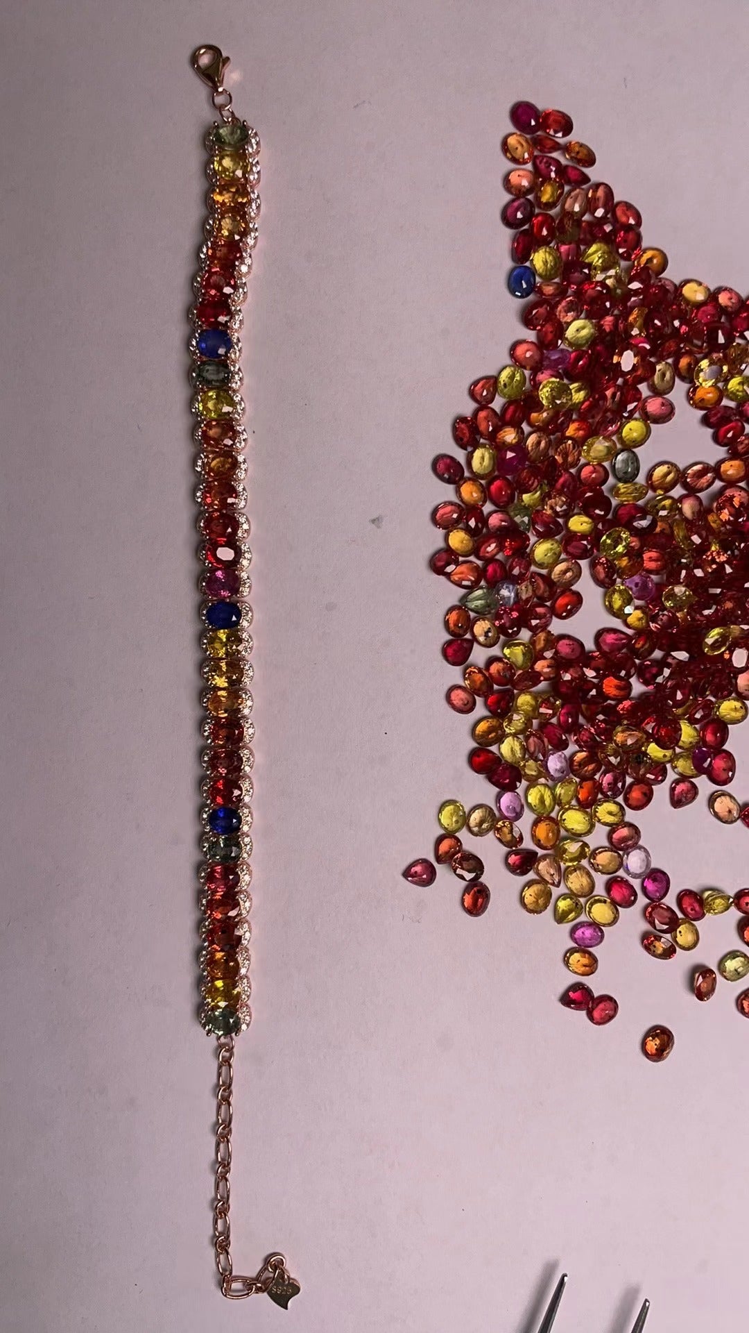 A1308 Colorful Sapphire Bracelet