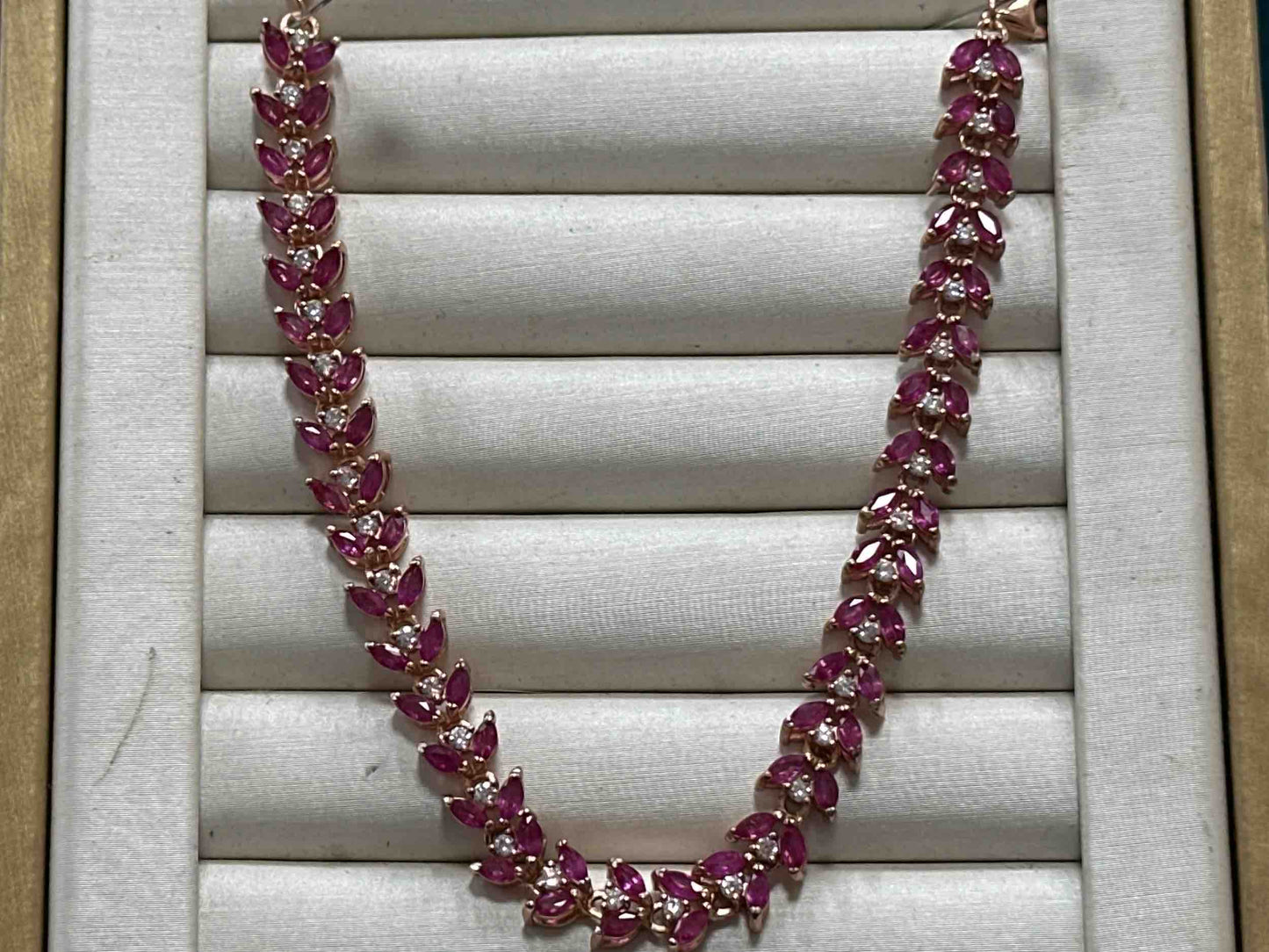 A13436 Pink Ruby Bracelet