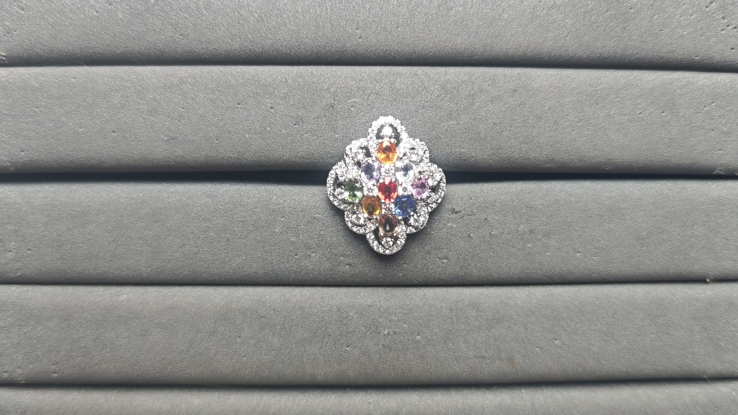 A14093 Colorful Sapphire Ring