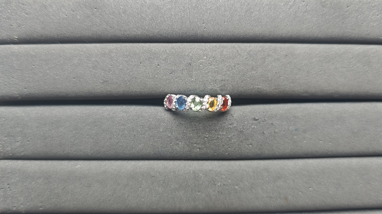 A14103 Colorful Sapphire Ring