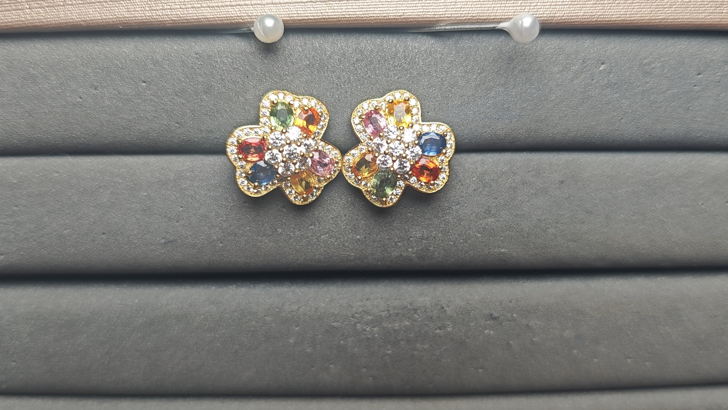A14117 Colorful Sapphire Earrings