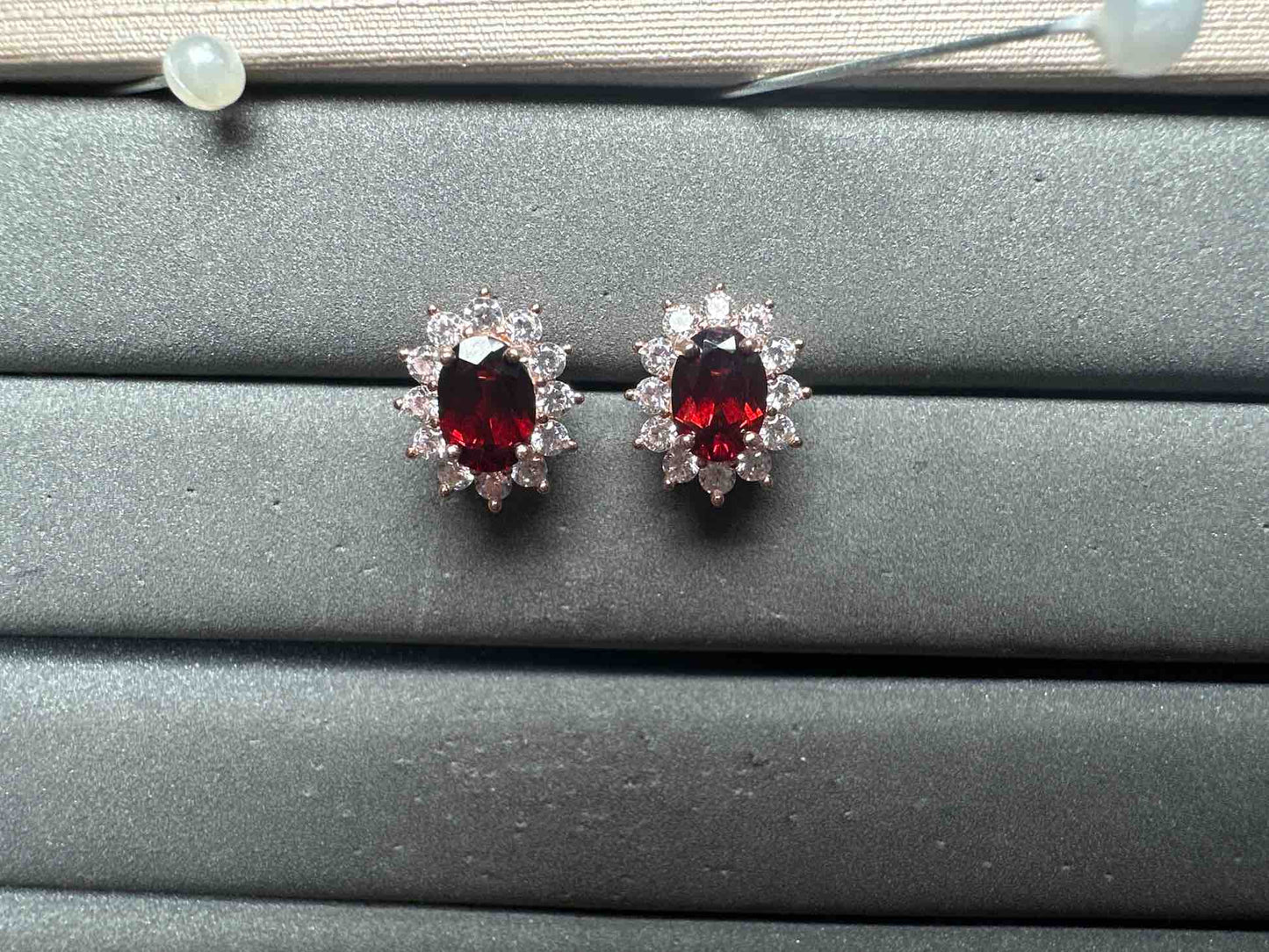 A14125 Garnet Earrings