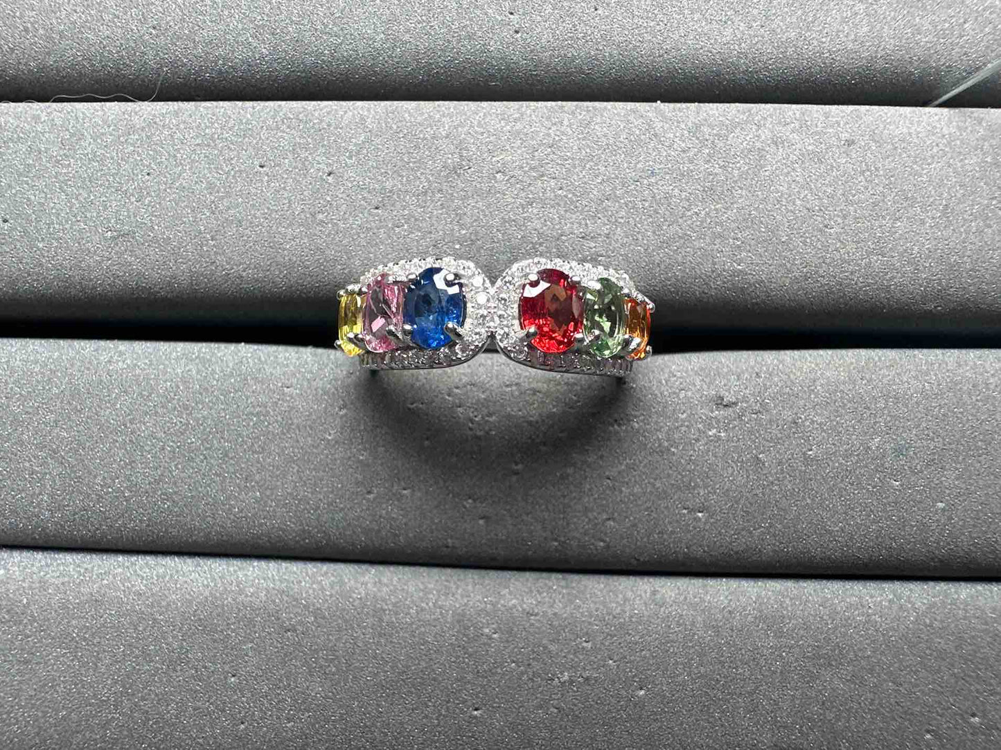 A14154 Colorful Sapphire Ring