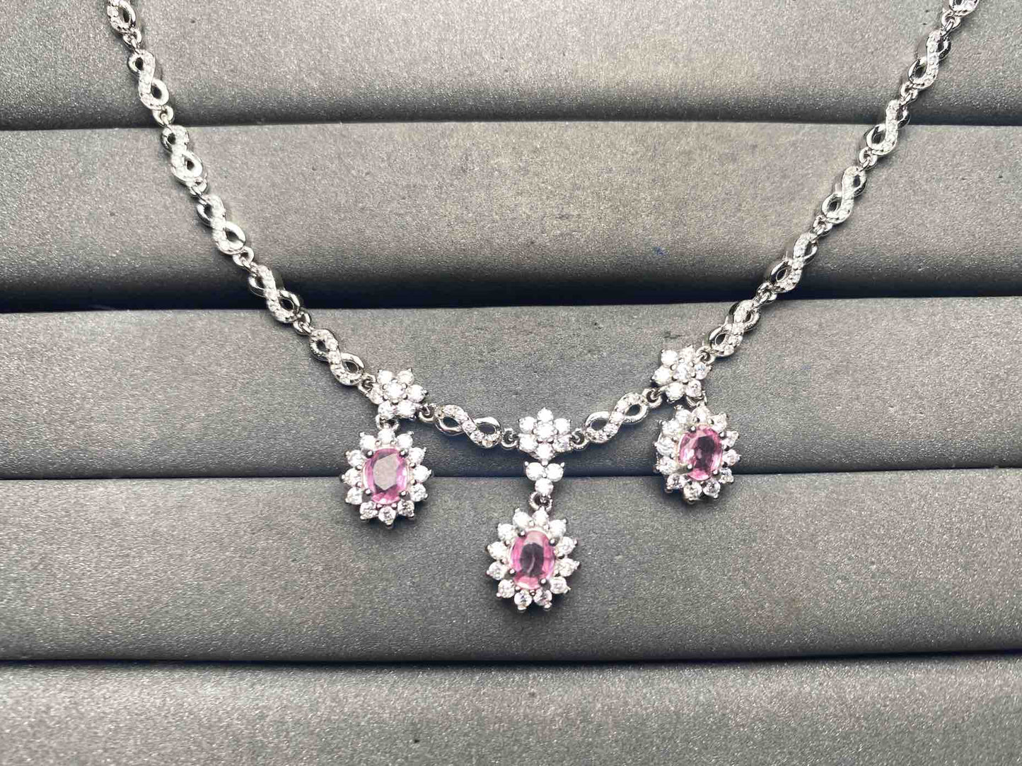 A14854 Pink Sapphire Necklace