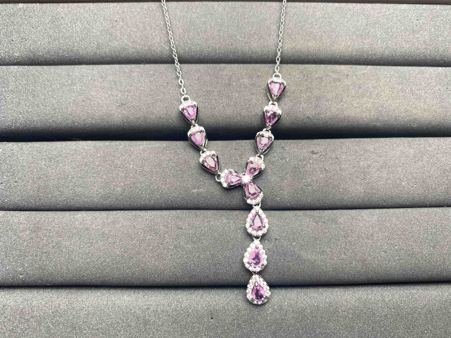 A14860 Pink Sapphire Necklace