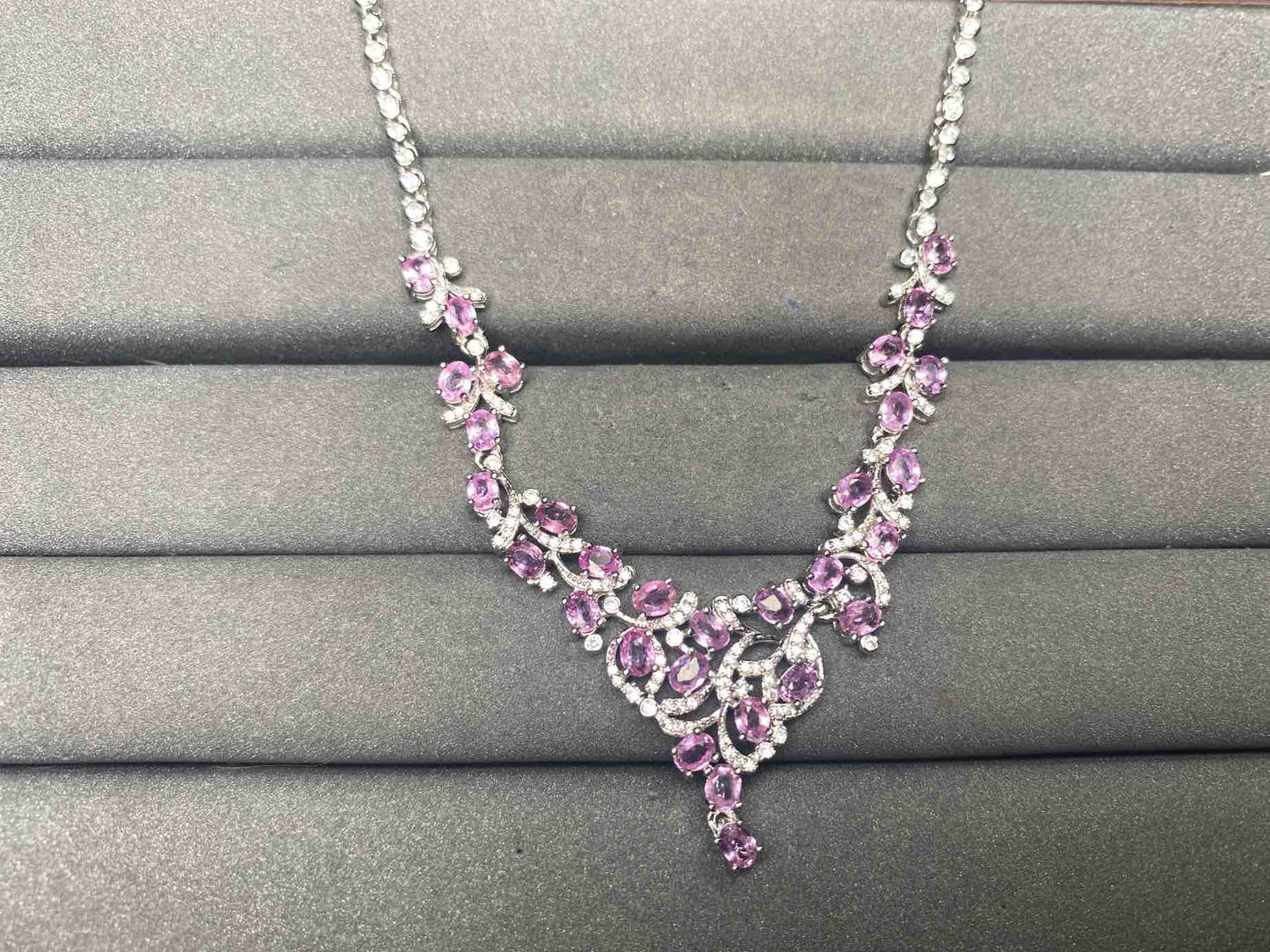 A14862 Pink Sapphire Necklace