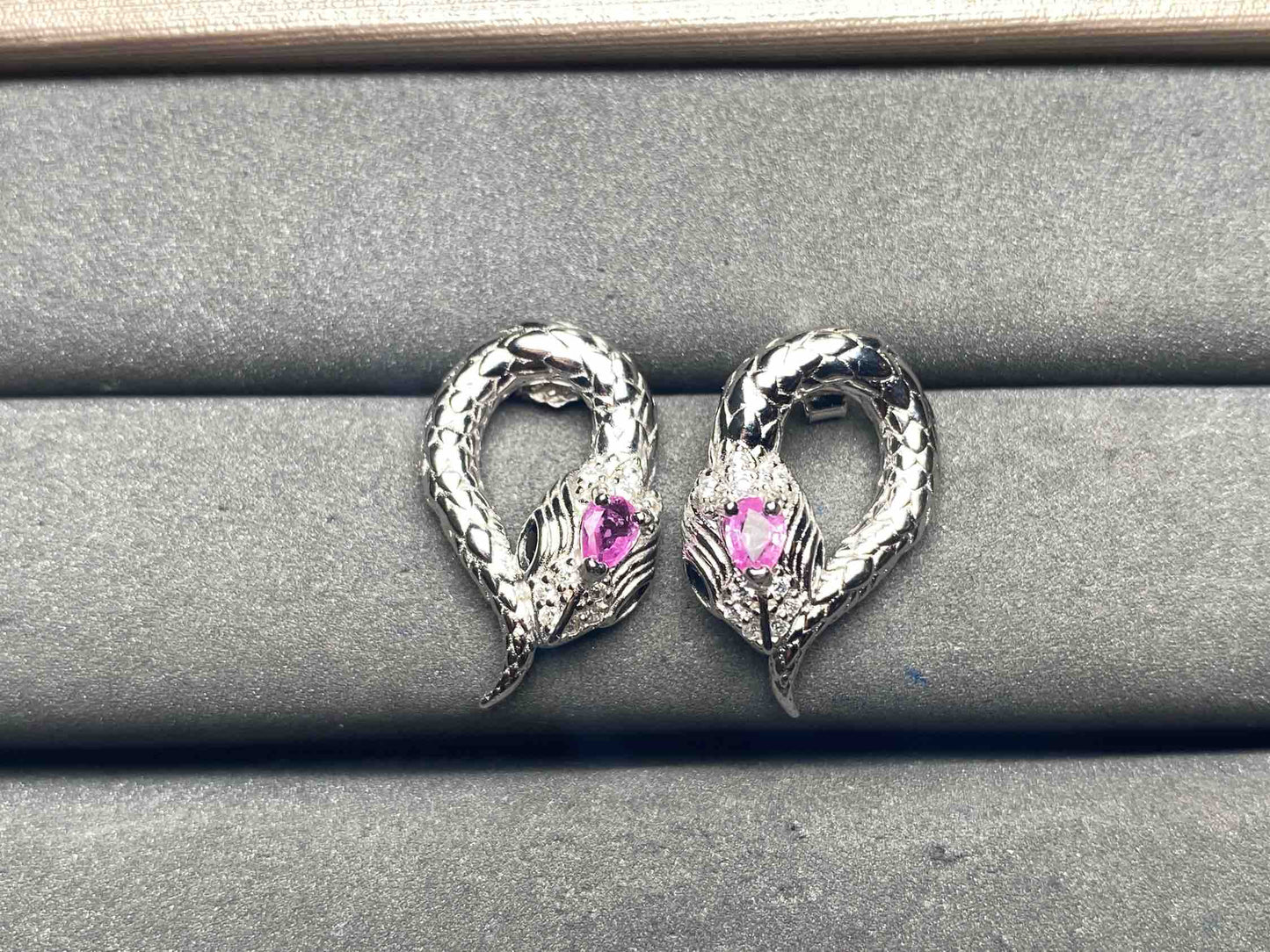 A14867 Pink Sapphire Earrings
