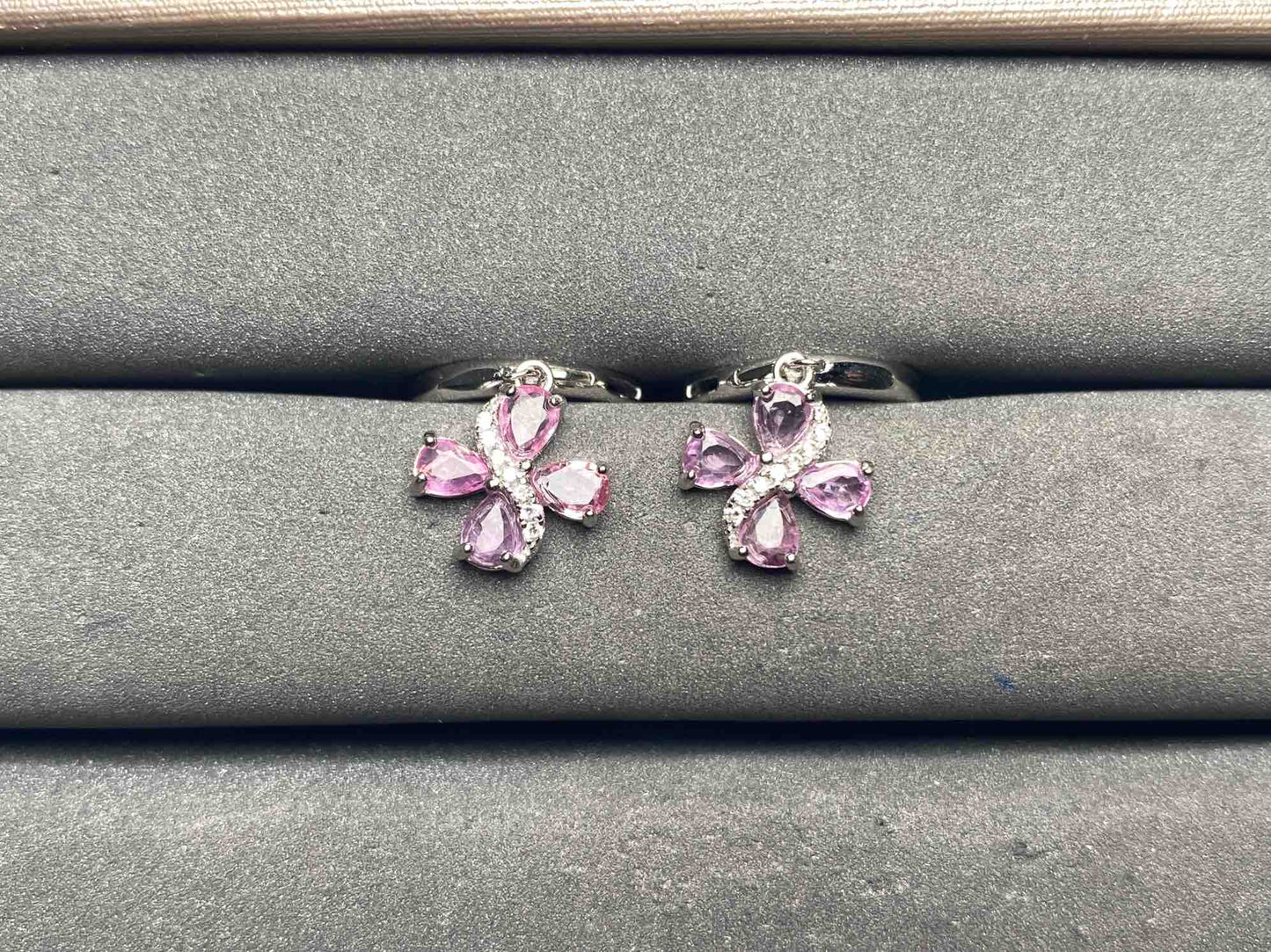 A14874 Pink Sapphire Earrings