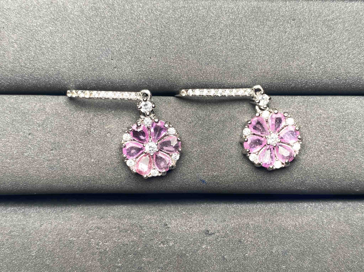 A14878 Pink Sapphire Earrings
