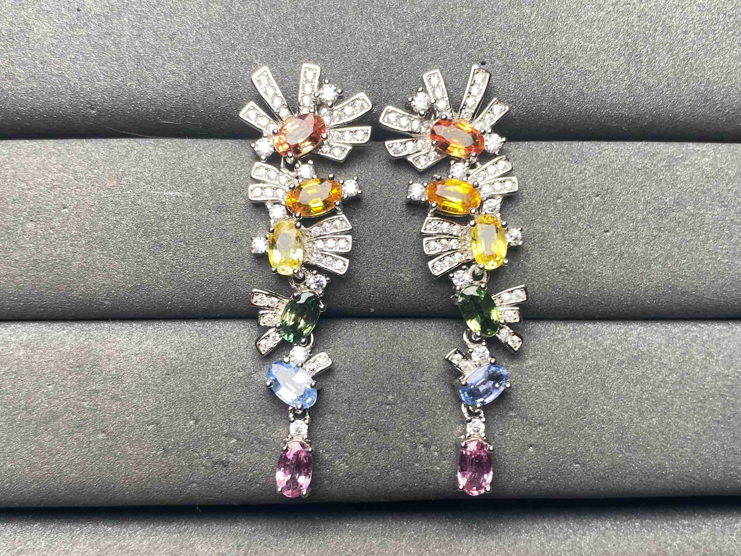 A15147 Colorful Sapphire Earrings