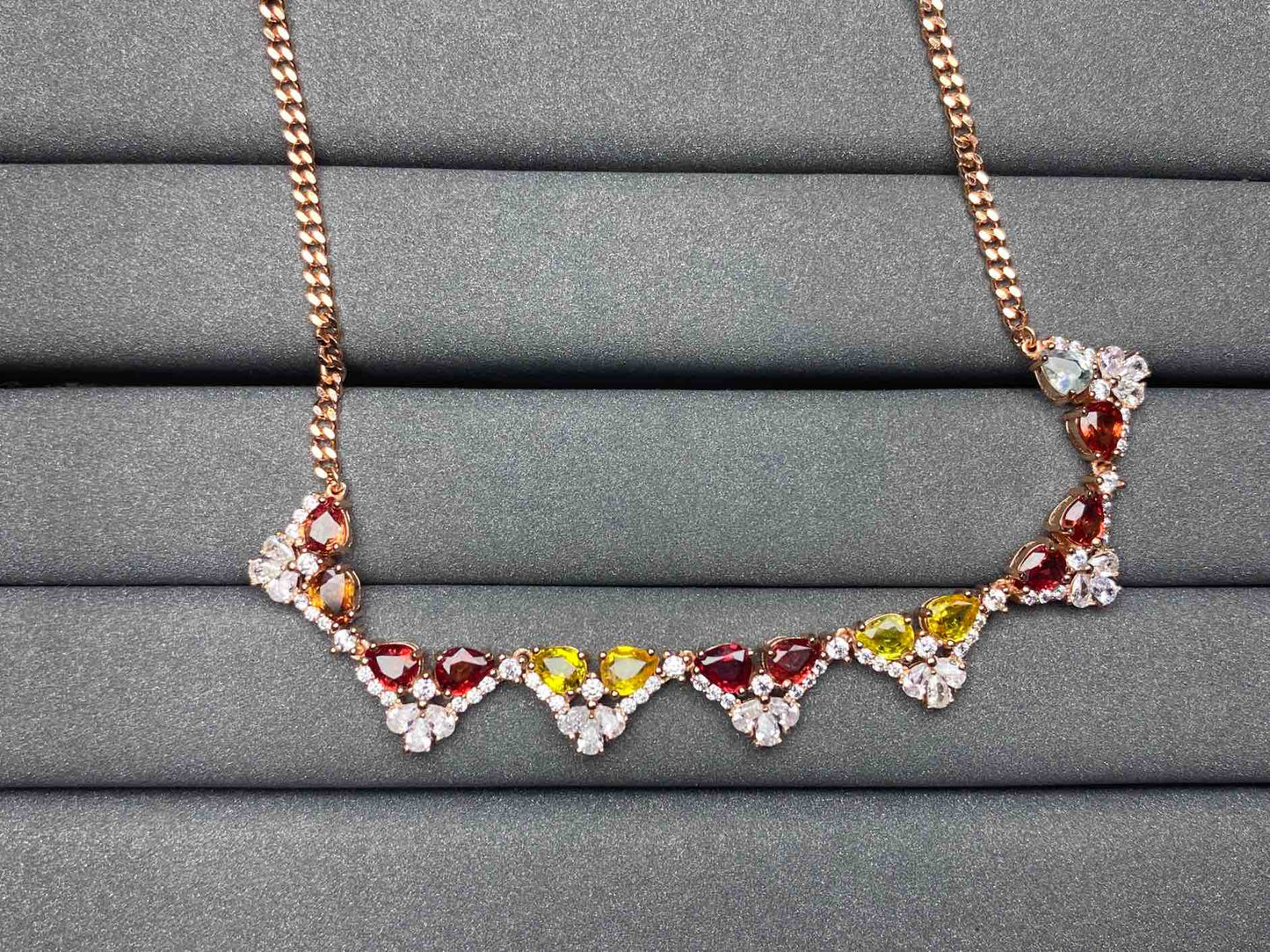 A1561 Colorful Sapphire Necklace
