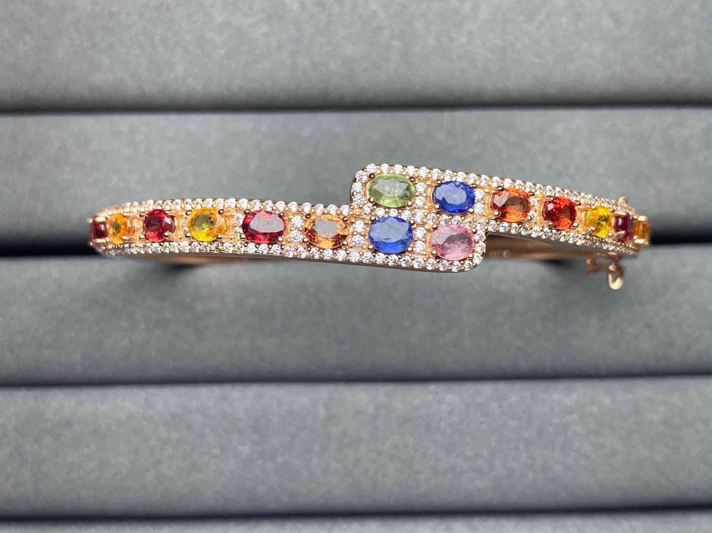 A1584 Colorful Sapphire Bangle