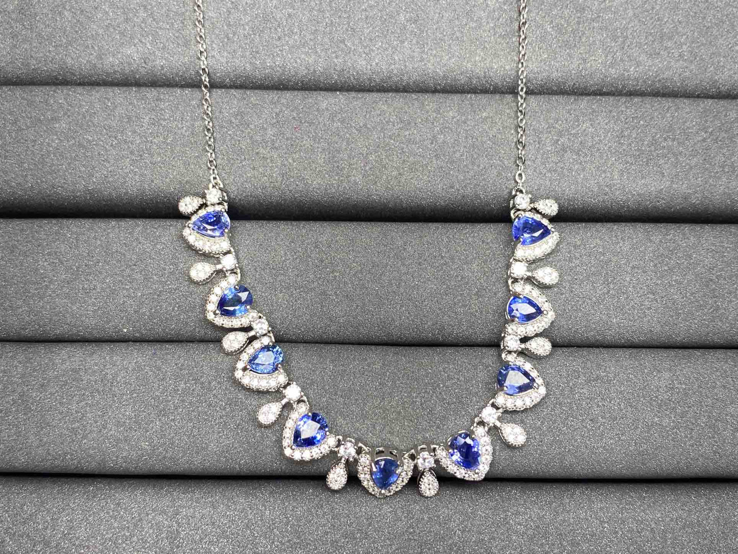 A1721 Cornflower Sapphire Necklace