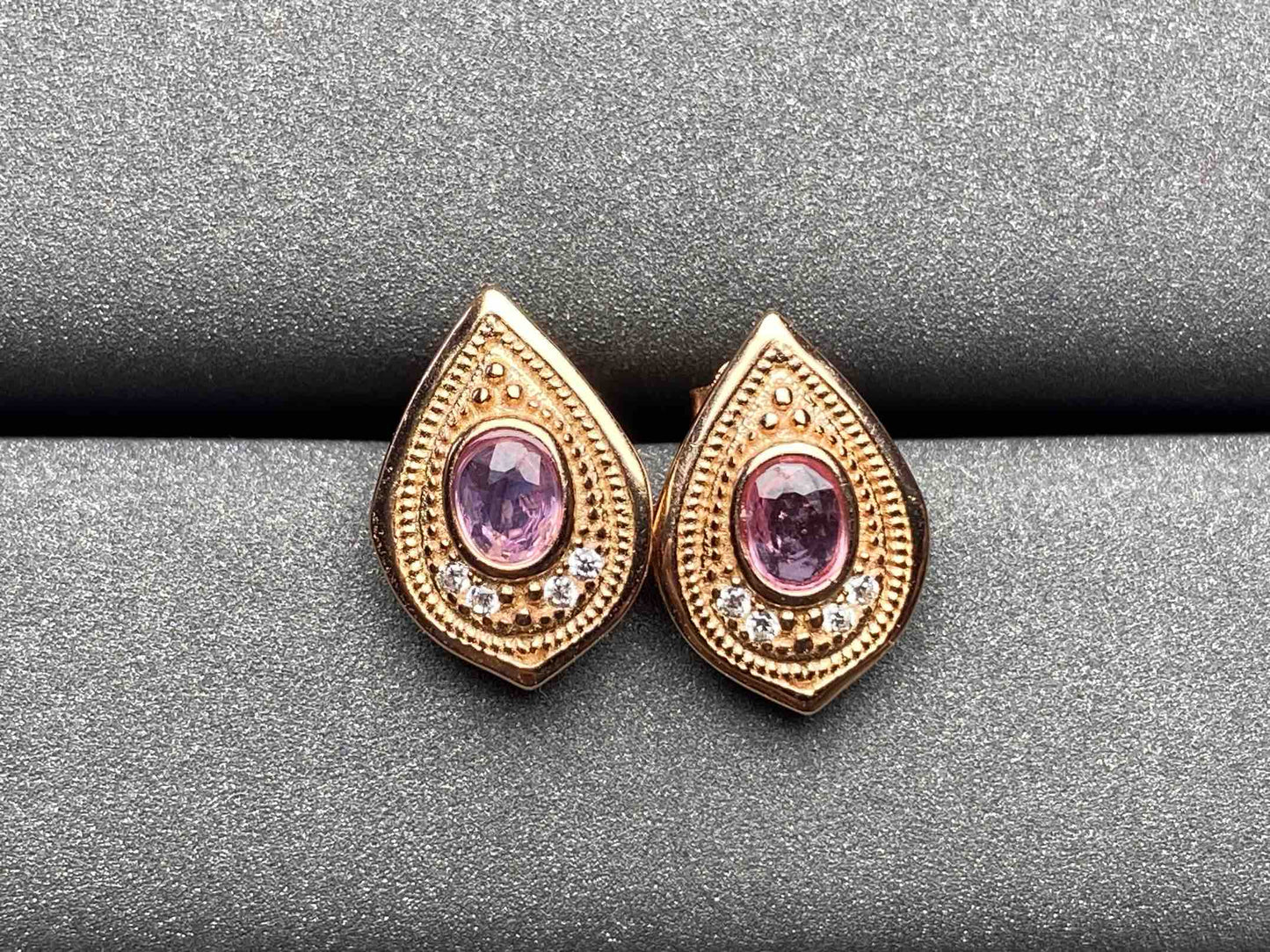 A188 Pink Sapphire Earrings