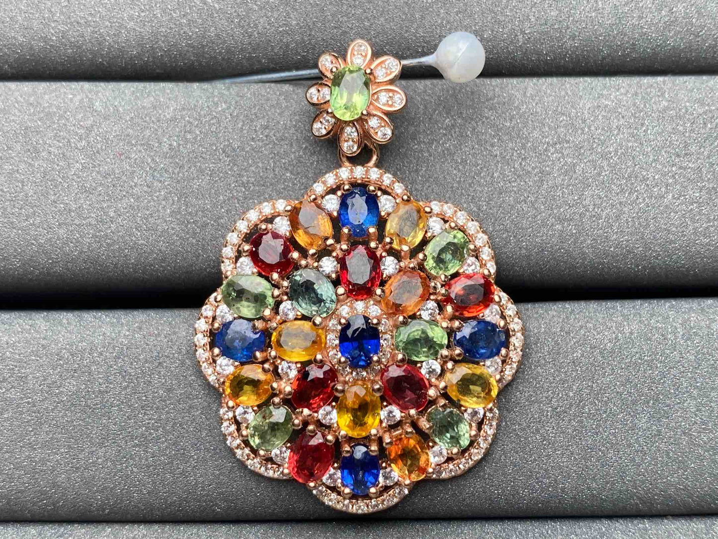 A1904 Colorful Sapphire Pendant
