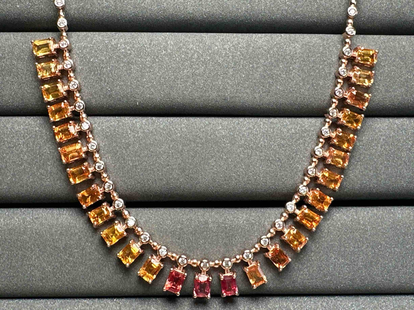 A3021 Colorful Sapphire Necklace