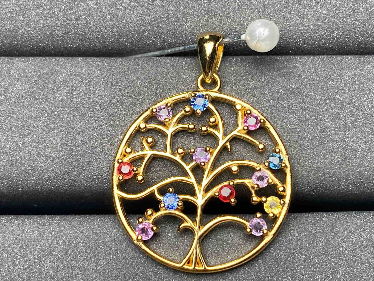 A3245 Colorful Sapphire Pendant