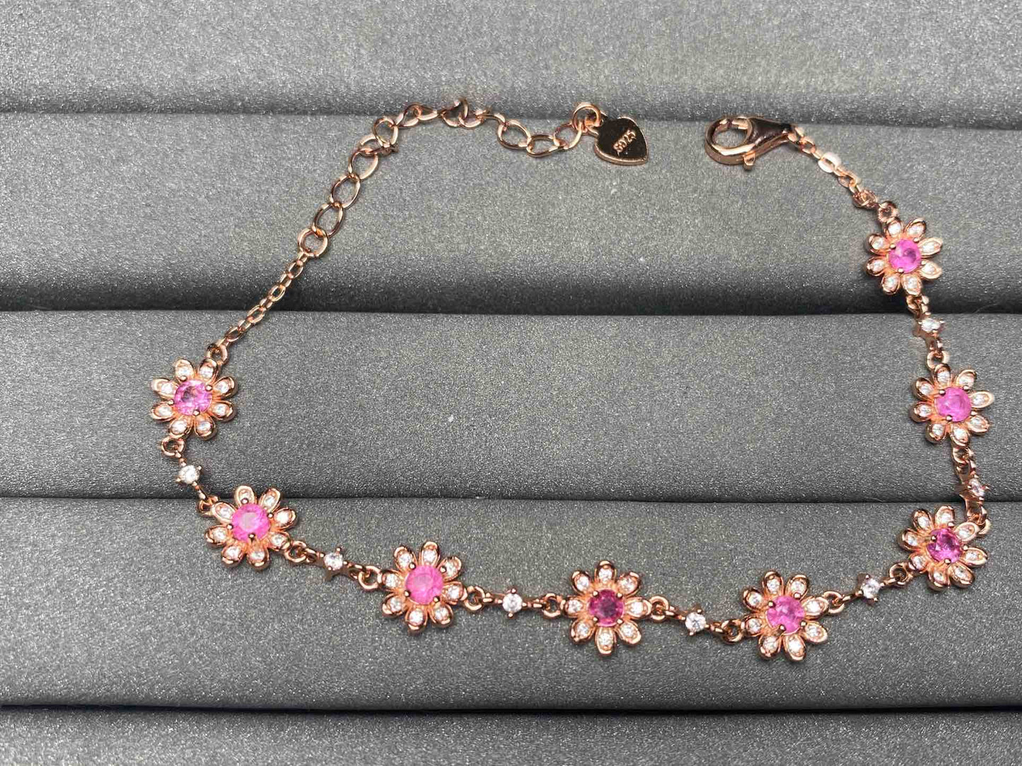 A3713 Pink Ruby Bracelet