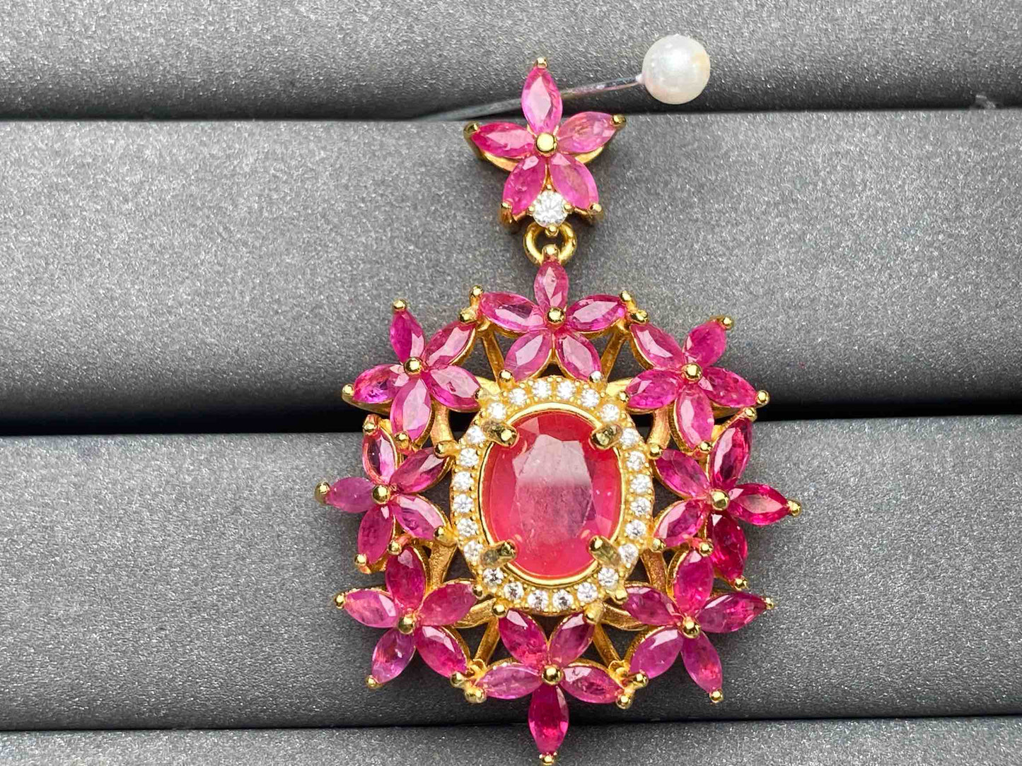 A3860 Pink Ruby Pendant