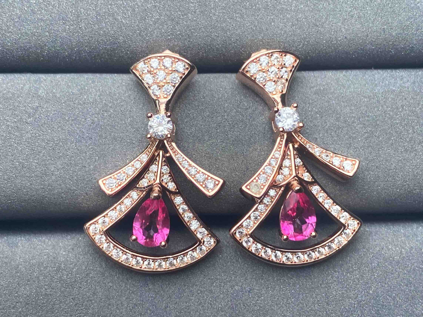 A5244 Lotus topaz Earrings