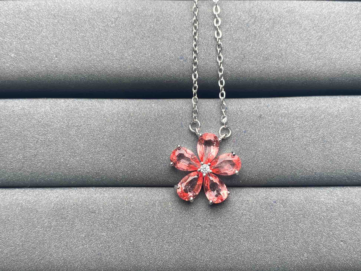 A5258 Lotus topaz Necklace