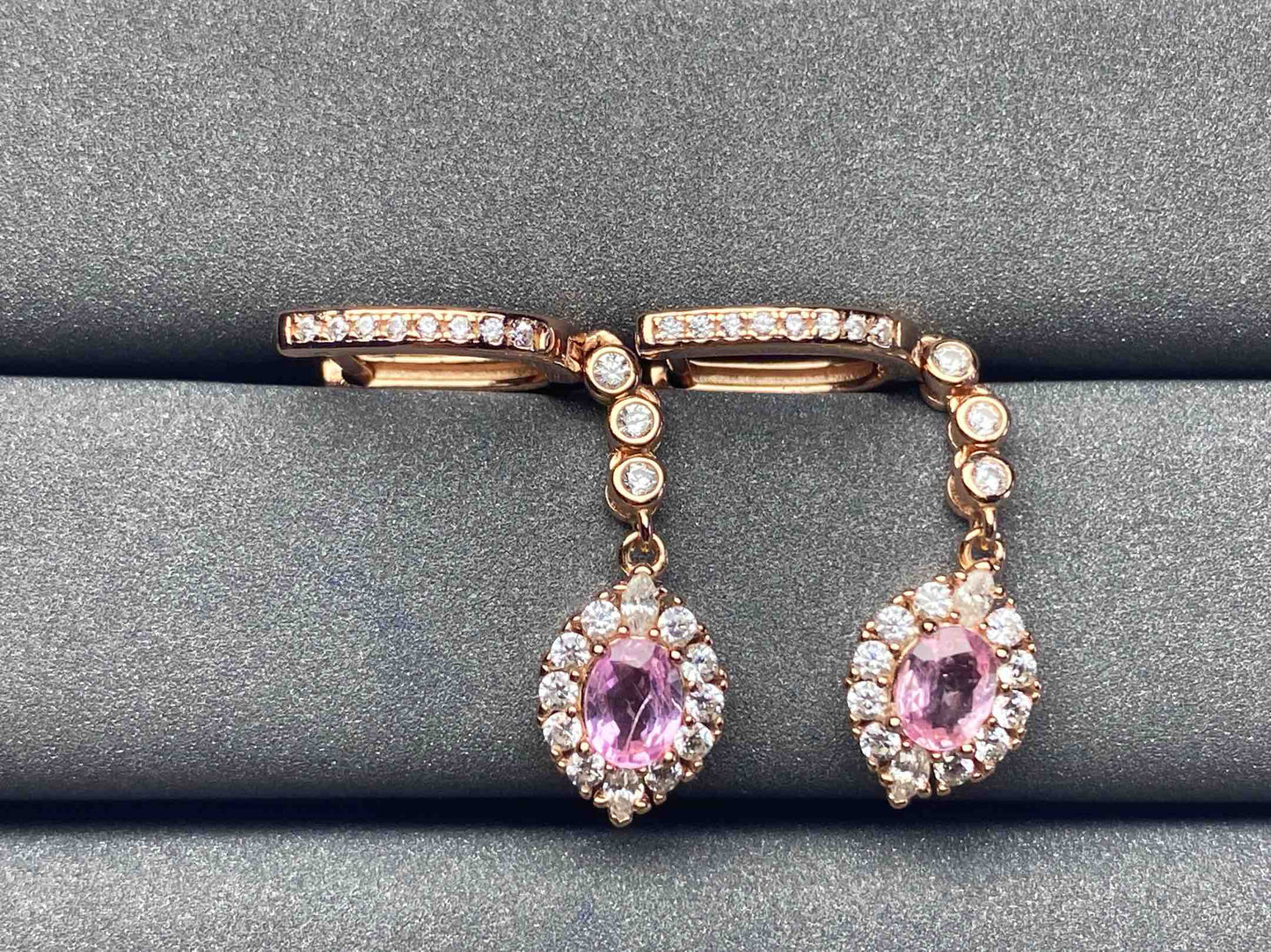 A597 Pink Sapphire Earrings