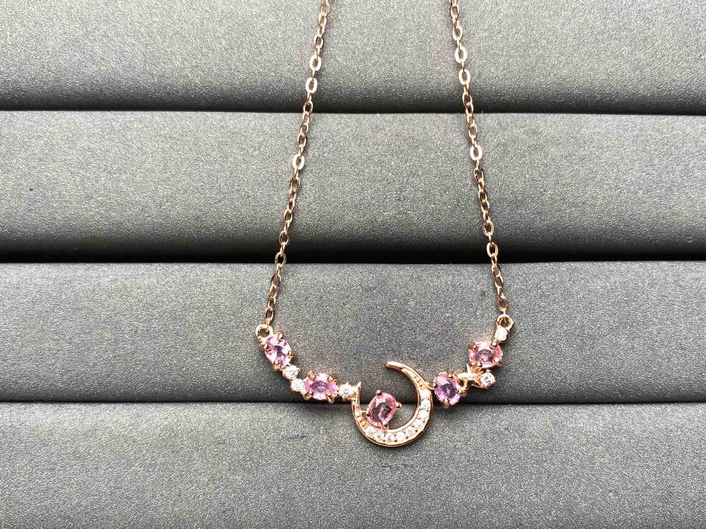 A6529 Pink Sapphire Necklace