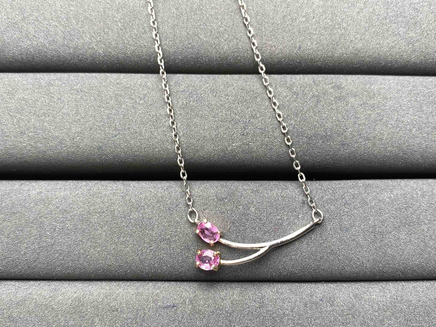 A6537 Pink Sapphire Necklace